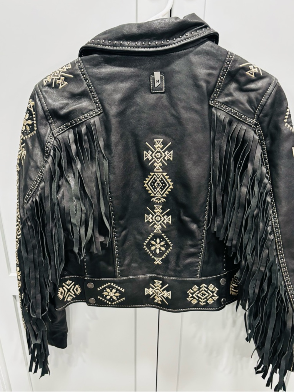 Free People Mauritius Francy Fringe Leather Jacket  NWT Size 9/10 Sold Out - Picture 5 of 16